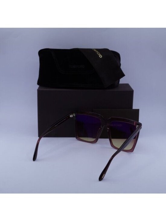 Tom Ford FT0764 69T Sabrina Square Sunglasses - Bordeaux main image 8